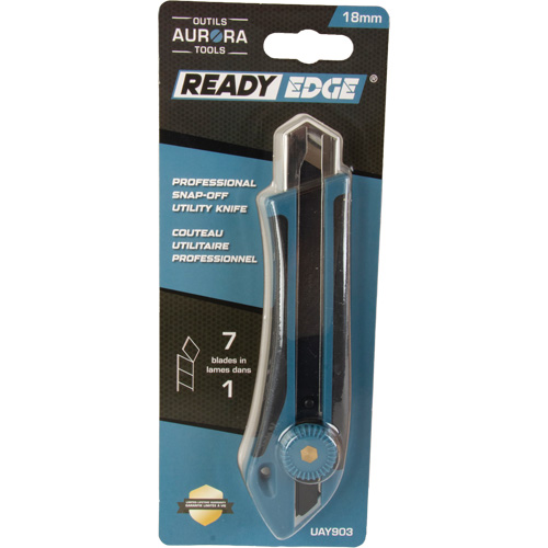 Couteau professionnel de 18 mm, Acier inoxydable, Robuste, Prise en Caoutchouc Dufferin Supply
