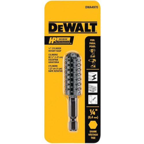 R&acirc;pe rotative cylindrique haute performance 1/2" avec tige hexagonale 1/4" Dufferin Supply