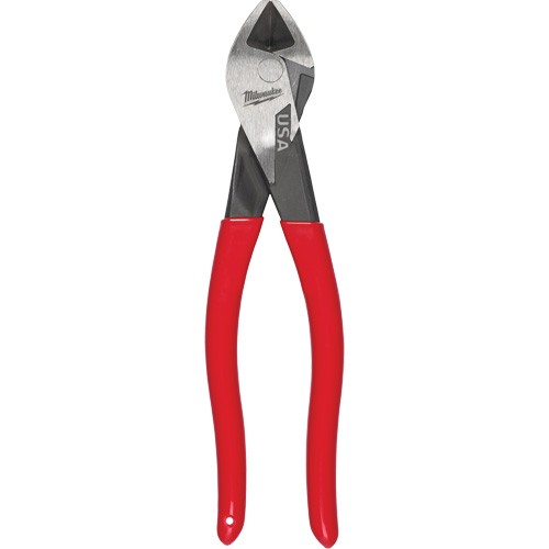 Angled Head Diagonal Dipped Grip Cutting Pliers, 8" L Dufferin Supply