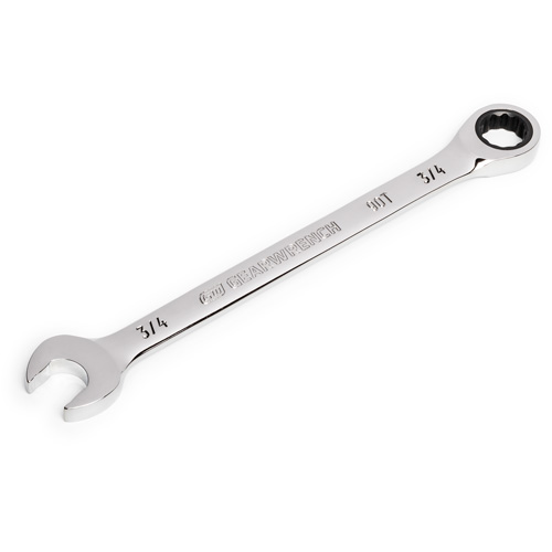 90-Tooth Ratcheting Combination Wrench, 12 Point, 3/4", Chrome Finish Dufferin Supply