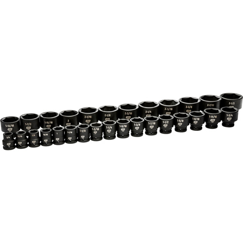 Jeu de douilles SAE &agrave; 6 pans, 29 Mcx, Chocs, Prise de 3/4" Dufferin Supply