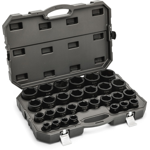 Jeu de douilles SAE &agrave; 6 pans, 29 Mcx, Chocs, Prise de 3/4" Dufferin Supply