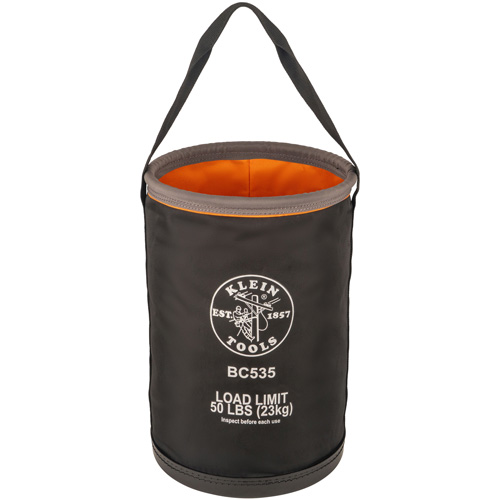 Seau utilitaire droit, 17" lo x 12" la x 4" h, Nylon, Noir/Gris/Orange Dufferin Supply