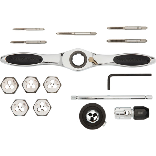 SAE Ratcheting Tap & Die Set, 15 Pieces Dufferin Supply