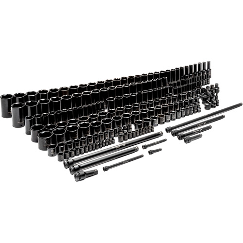 6-Point SAE/Metric Master Socket Set, 209 Pcs, Impact, Deep Dufferin Supply