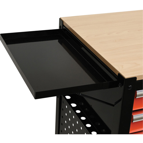 Chariot utilitaire, 4 tiroirs, Noir/Orange Dufferin Supply