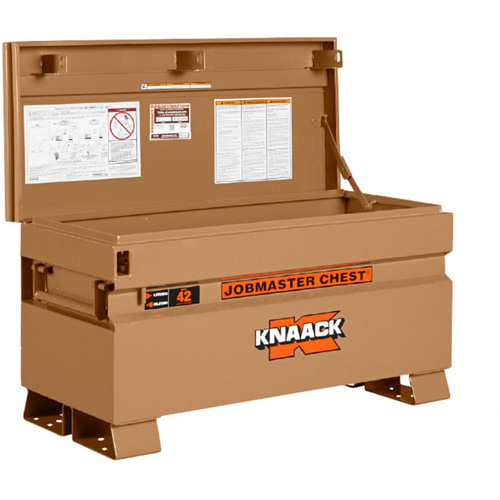 Model 42 Jobsite Chest with Padlock, 42" x 19" x 23-3/8", Steel, Tan Dufferin Supply