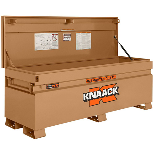 Model 2472 Jobsite Chest with Padlock, 72" x 24" x 28-1/4", Steel, Tan Dufferin Supply
