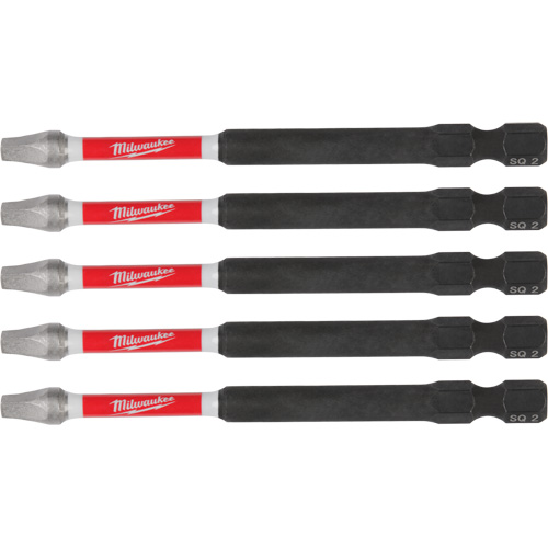 SHOCKWAVE Impact Recess Power Bits, Square, 2 Tip, 3-1/2" Length Dufferin Supply