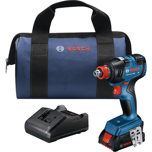 Ensemble visseuse/cl&eacute; &agrave; chocs 2-en-1 pour embouts et douilles, 1/2", 1800 lb-po Couple max., 18 V, Lithium-ion Dufferin Supply
