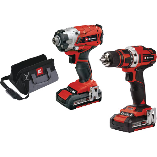 Cordless 1/2” Drill/Driver & 1/4” Impact Kit, Lithium-Ion, 18 V Dufferin Supply