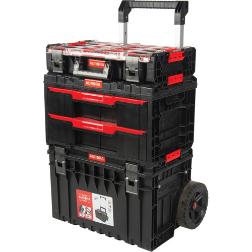 3-Piece Arx&reg; Rolling Toolbox Base Set, 25-1/5" x 19" x 42-2/5", Black Dufferin Supply
