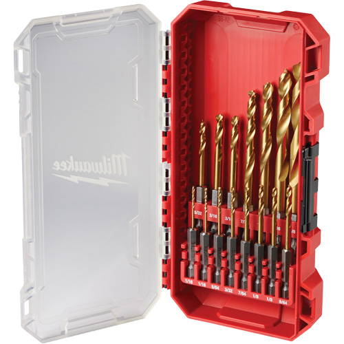 SHOCKWAVE Impact-Duty Drill Bit  Set, 15 Pieces, Titanium Dufferin Supply