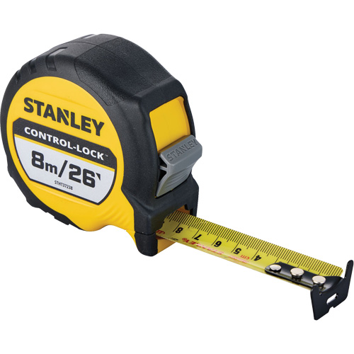 CONTROL-LOCK Tape Measure, 25 mm x 26'/8 m, Imperial & Metric Graduations Dufferin Supply
