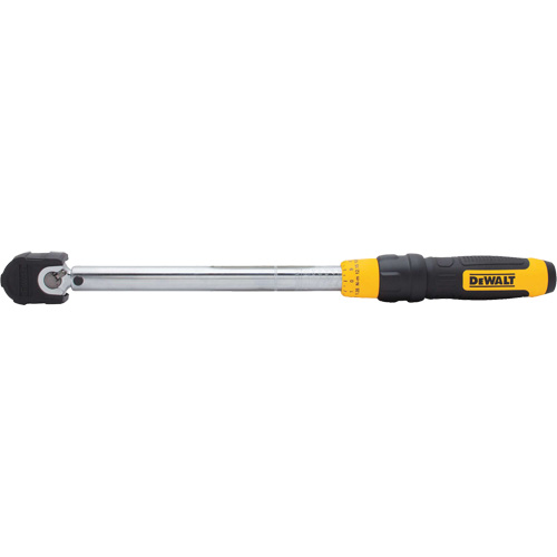 Micrometer Torque Wrench, Click, 3/8" Square Drive, 20 - 100 ft-lbs./27.11-135. 58 N.m Dufferin Supply