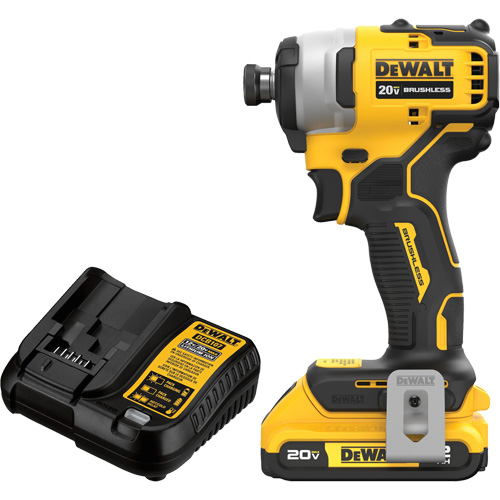 Ensemble tournevis &agrave; chocs sans fil et sans balai ATOMIC COMPACT SERIES MAX*, 1/4", 1700 lb-po Couple max., 20 V, Lithium-ion Dufferin Supply