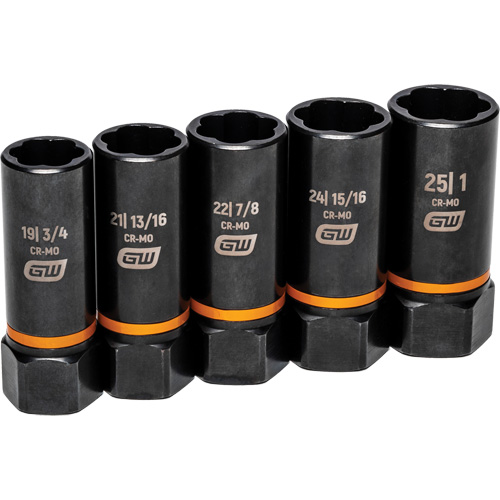 Jeu de douilles d'extraction Bolt Biter, 5 Mcx, Chocs, Prise de 1/2", Profond Dufferin Supply