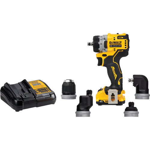 XTREME Brushless Cordless 5-in-1 Drill/Driver Kit, Lithium-Ion, 12 V, 3/8" Chuck Dufferin Supply