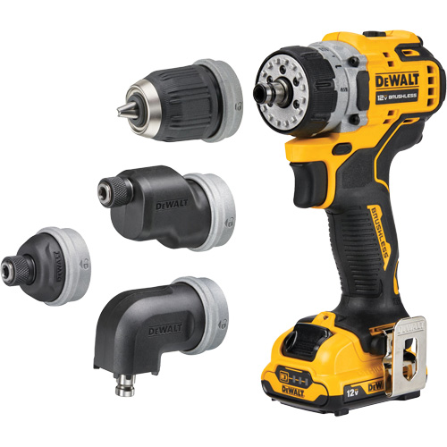 XTREME Brushless Cordless 5-in-1 Drill/Driver Kit, Lithium-Ion, 12 V, 3/8" Chuck Dufferin Supply