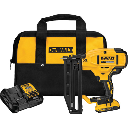XR&reg; 16 GA Cordless Straight Finish Nailer Kit, 20 V, Lithium-Ion Dufferin Supply