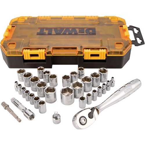 1/4" & 3/8" Drive Socket Set, 34 Pcs Dufferin Supply