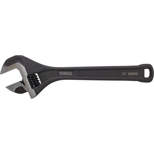 All Steel Adjustable Wrench, 12" L, Black/Plain Dufferin Supply