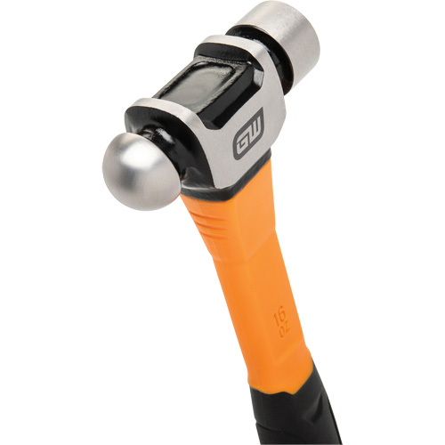 Ball Pein Hammer, 16 oz. Head Weight, Plain/Polished Face, Fibreglass Handle Dufferin Supply