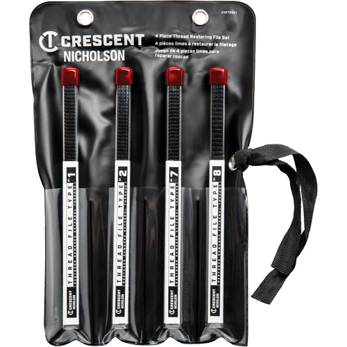 4-Piece Thread Restoring File Set, Square, 9" Dufferin Supply