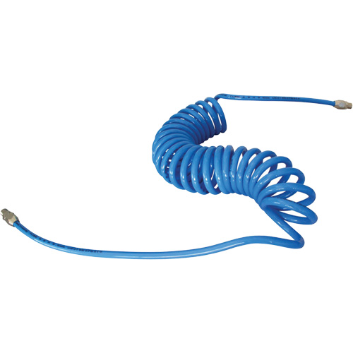 MAXAIR Coiled Hose, Air, 1/4" ID x 50' L, Polyurethane Dufferin Supply