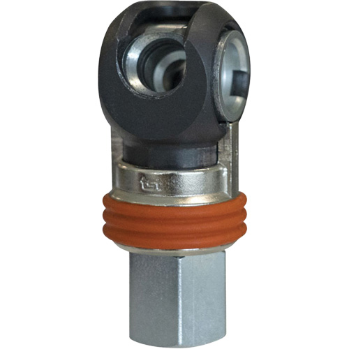 Raccord industriel rapide basculant TOPQUIK SC, Acier nickel&eacute;, 3/8", NPT femelle, 360 PSI Dufferin Supply