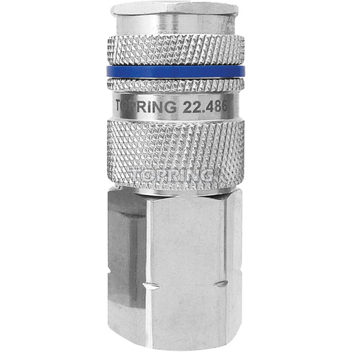Raccord industriel rapide QUIKSILVER, Laiton nickel&eacute;, 1/2", NPT femelle, 500 psi Dufferin Supply