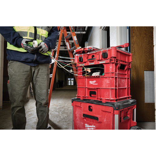 Bac distributeur de fils XL PACKOUT, 15-3/4" x 18-5/8" x 15", Noir/Rouge Dufferin Supply
