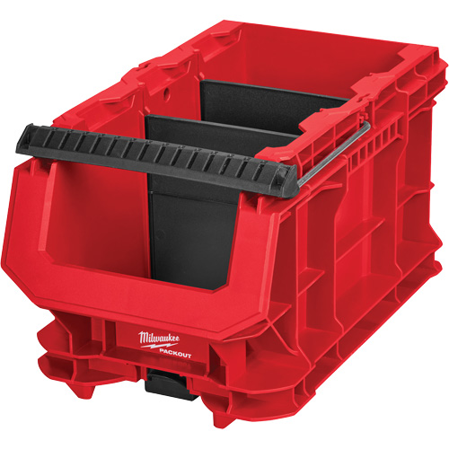 PACKOUT Compact Crate, 15-1/2" x 9-1/2" x 8-3/4", Black/Red Dufferin Supply