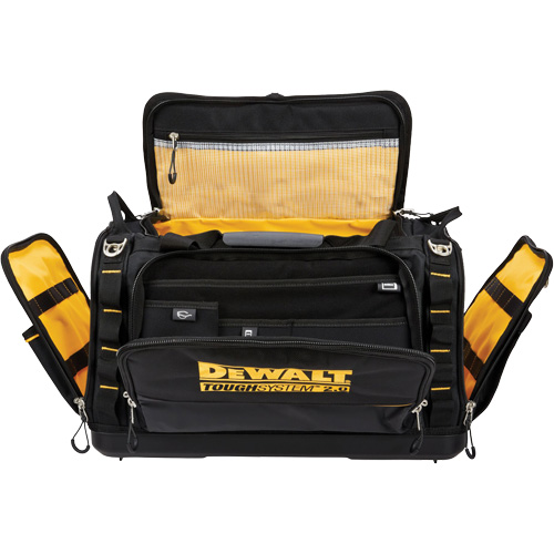ToughSystem&reg; 2.0 Dirt Repellent Jobsite Tool Bag, 1680 Denier, 50 Pockets, Black/Yellow Dufferin Supply