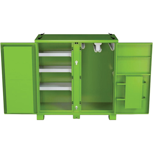 Armoire de rangement d'&eacute;PI sur place, Acier, Vert lime haute visibilit&eacute; Dufferin Supply