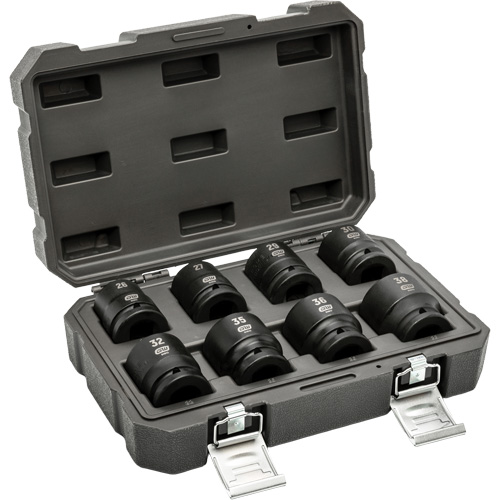6-Point Metric Socket Set, 8 Pcs, Impact, 3/4" Drive Size Dufferin Supply