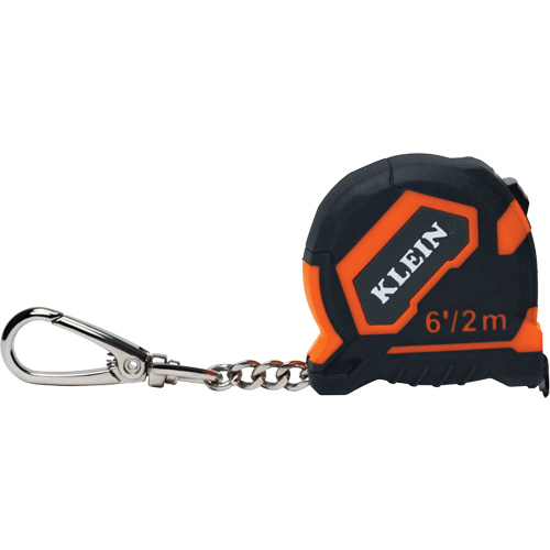 Keychain Tape Measure, 1/2" x 6'/2 m, 1/32''/0.79 mm Graduations Dufferin Supply