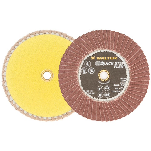 QUICK-STEP FLEX Flap Disc, 4-1/2" x Type 29, 120 Grit, Aluminum Oxide Dufferin Supply