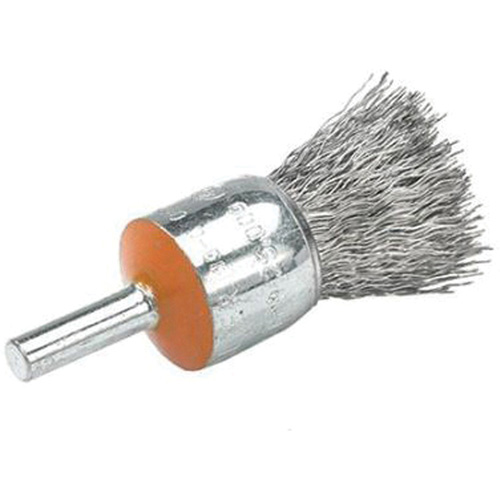 Brosses mont&eacute;es &agrave; fils cr&ecirc;p&eacute;s, 1/2", Fils 0,01", Tige 1/4" Dufferin Supply