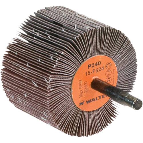 Flap Wheels-Coolcut Flap Wheels, Aluminum Oxide, 240 Grit, 2-1/2" x 1-1/2" x 1/4" Dufferin Supply