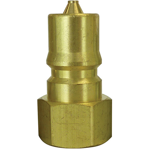 Hydraulic Quick Coupler Plug, 3/8" Dia., Brass Dufferin Supply