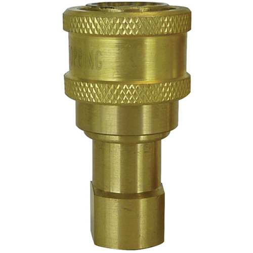 Hydraulic Quick Coupler - Brass Manual Coupler, Brass/Stainless Steel Dufferin Supply