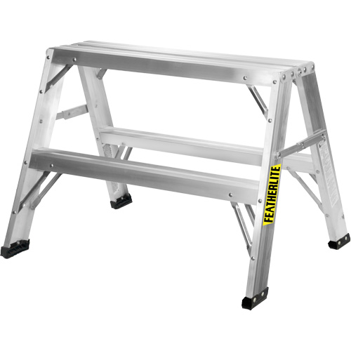 Industrial-Duty Sawhorse, 2' H x 31.9375" W x 23.50" D, 300 lbs. Capacity, Aluminum Dufferin Supply