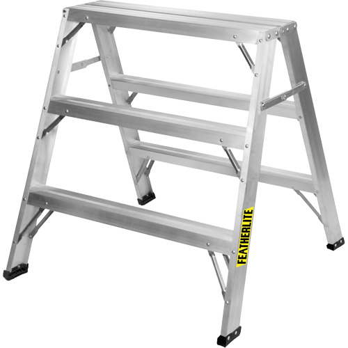Industrial-Duty Sawhorse, 3' H x 33.3125" W x 31.50" D, 300 lbs. Capacity, Aluminum Dufferin Supply
