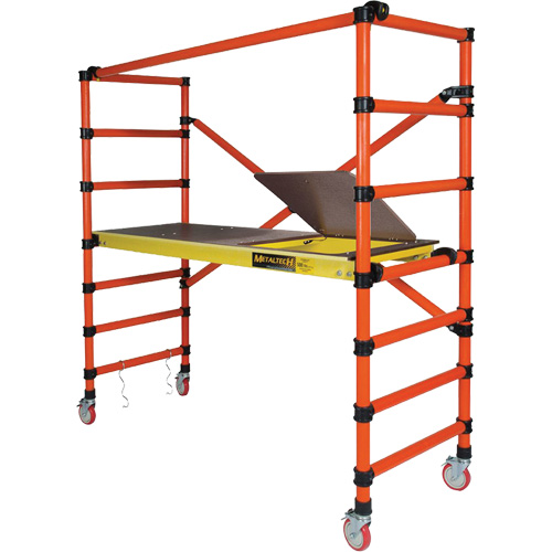 Mobile Work Scaffolding - Speedy Mobile Scaffolding, Fibreglass Frame, 79-1/2" D x 78" H Dufferin Supply