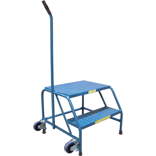 Escabeaux roulants Tilt-N-Roll, 2 marche(s), 24" l x 29" la x 19" h, Capacit&eacute; 300 lb Dufferin Supply