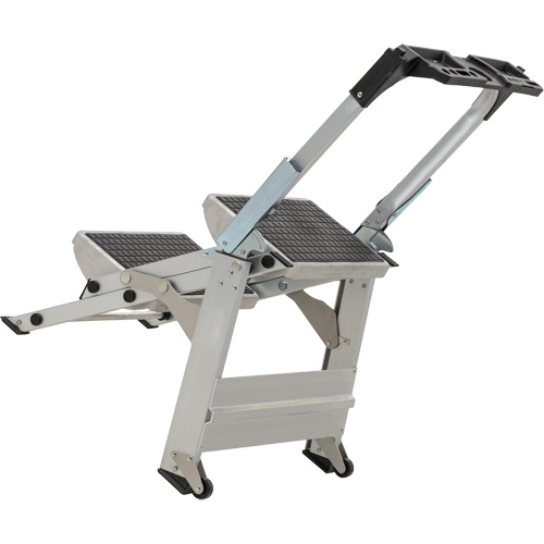 Tilt & Roll Step Stool Ladder, 2 Steps, 23" x 21" x 34.50" High Dufferin Supply