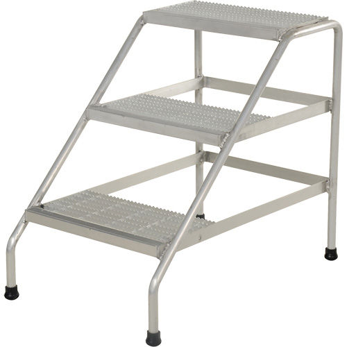 Escabeau en aluminium, 3 marche(s), 22-13/16" la x 34-9/16" lo x 30" h, Capacit&eacute; 500 lb Dufferin Supply