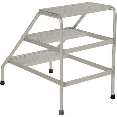 Escabeau en aluminium, 3 marche(s), 22-13/16" la x 34-9/16" lo x 30" h, Capacit&eacute; 500 lb Dufferin Supply