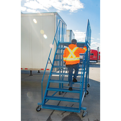 &eacute;chelle &agrave; neige, Acier, 10 Marches, 99" ha, 85-1/2" p, 48" Marche, Stri&eacute; Dufferin Supply